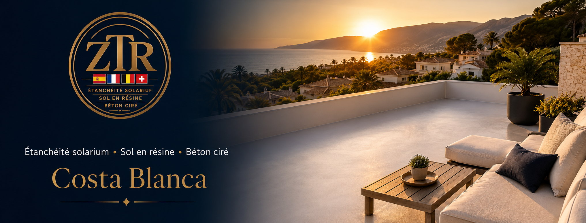 Rénovation de terrasse et béton ciré sur la Costa Blanca par ZTR Surfaces